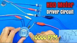 دائرة تشغيل موتور الهارد ديسك | brushless HDD motor driver circuit