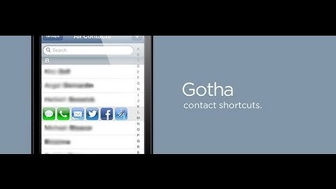 Gotha Cydia Tweak - Access Contact Details with a Swipe on iPhone