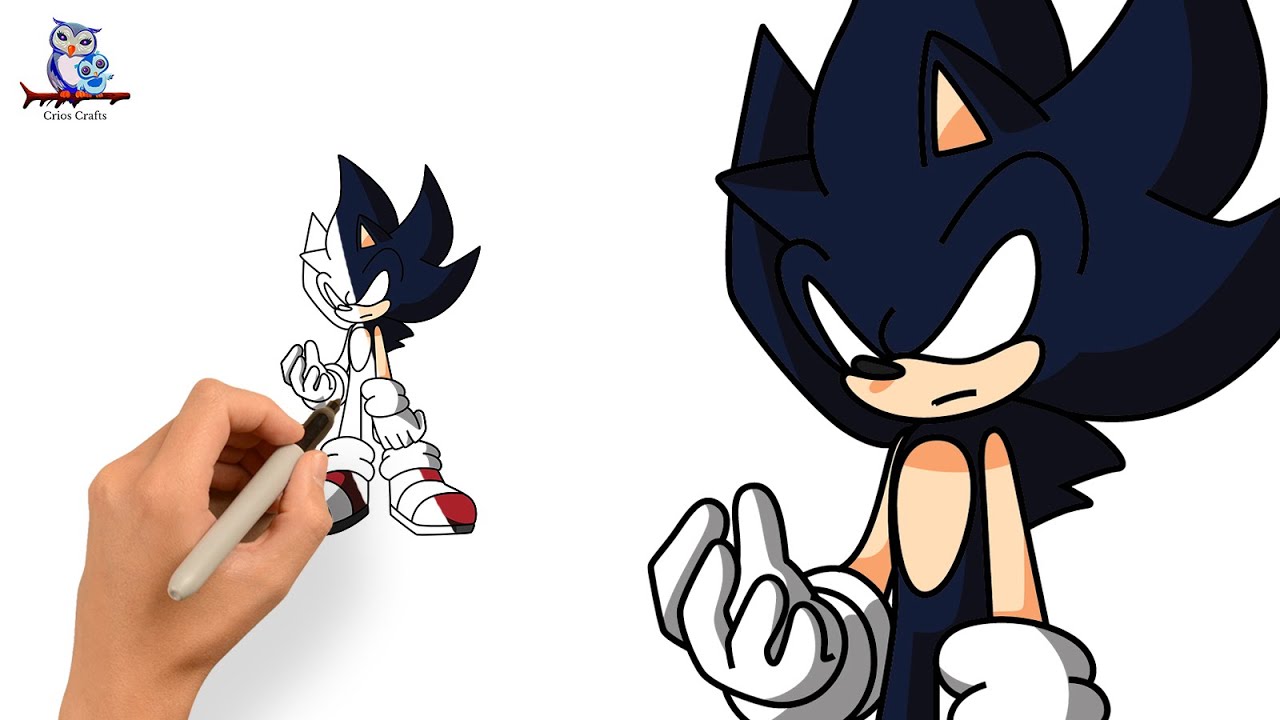 Como DESENHAR DARK SONIC do Filme - Cómo DIBUJAR a DARK SONIC de