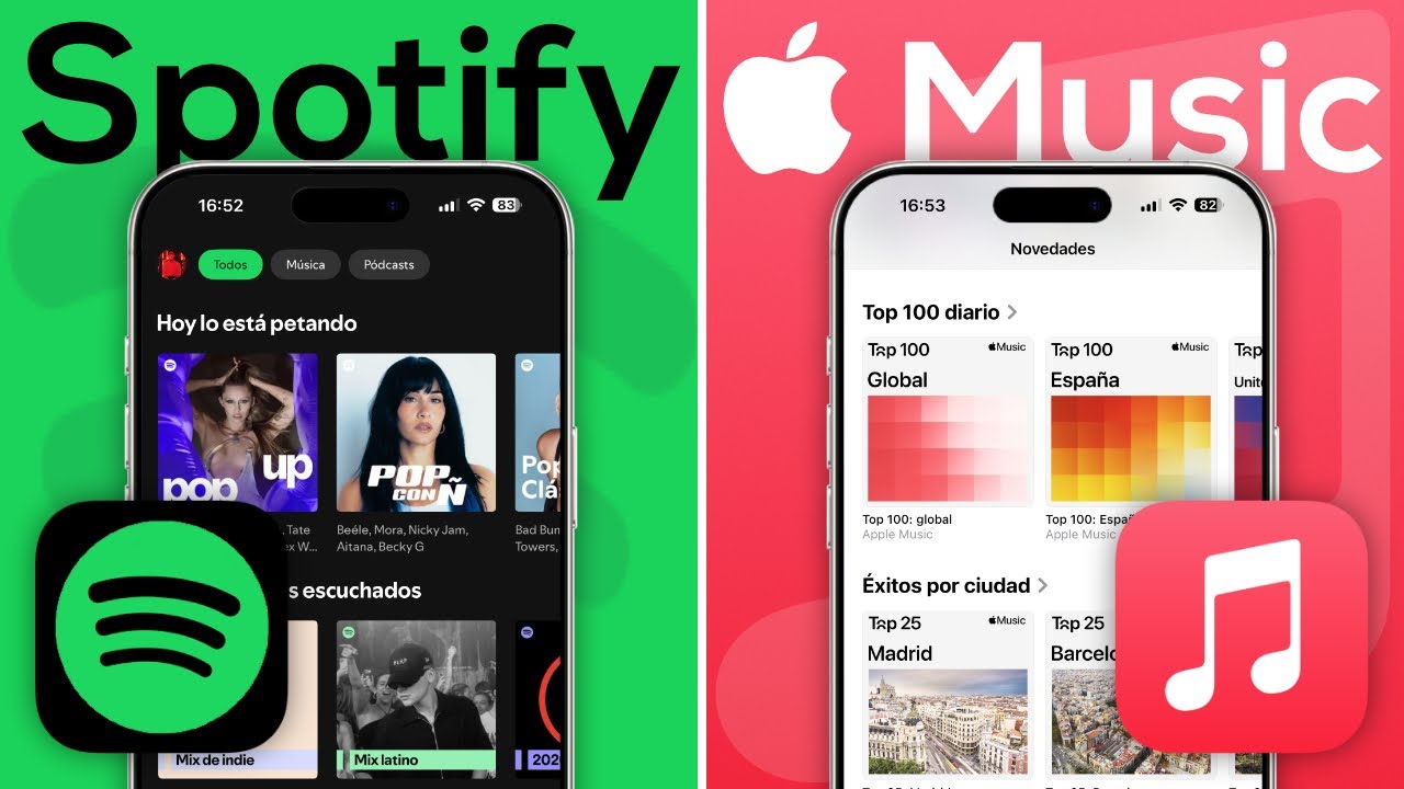 Spotify vs Apple Music en 2025 🎶 ¿Cuál es mejor?