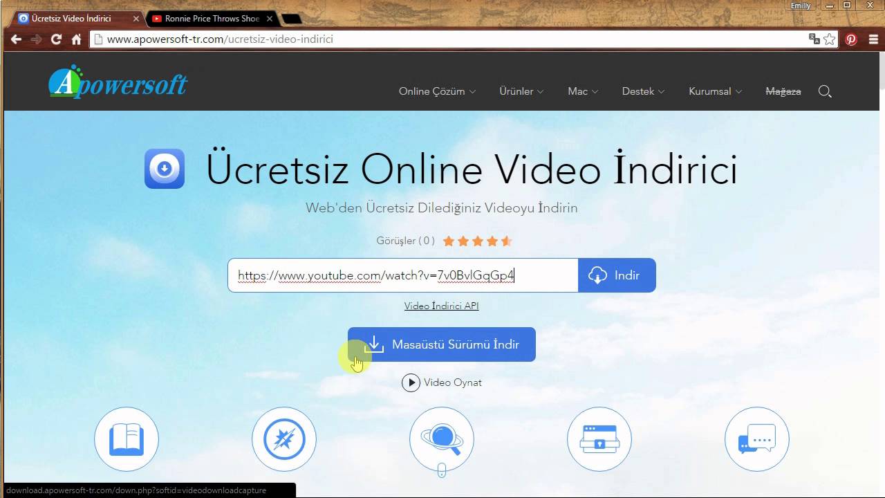 Video indirici. Apowersoft. Apowersoft.com.