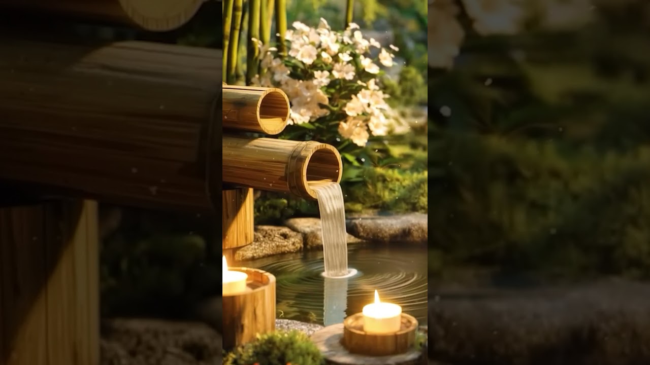 🌿 Piano with Bamboo Water Sounds for Depression and Overthinking in the Evening – Soothe Your Soul
