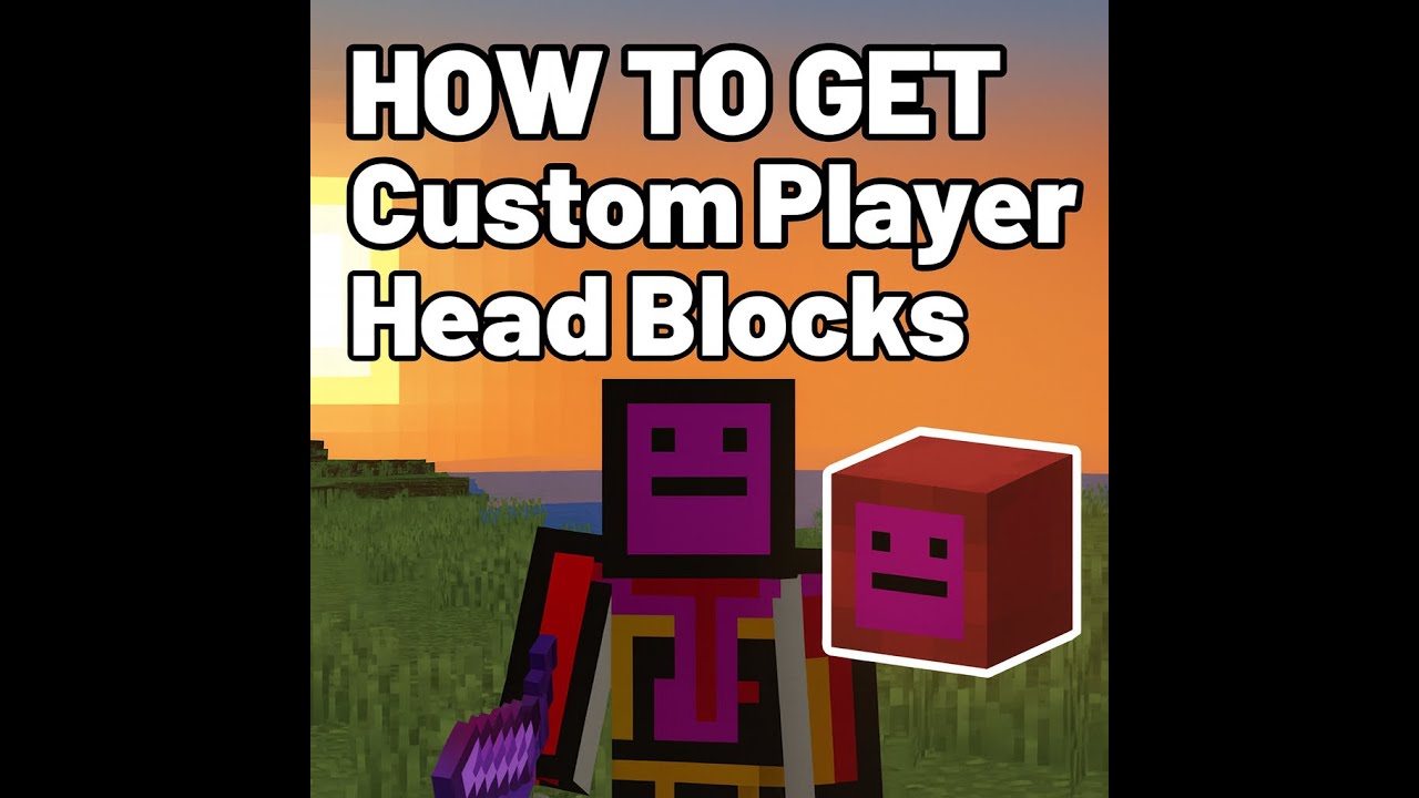 How to get custom player heads in minecraft Java! - YouTube