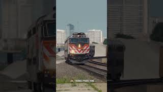 Metra Outbound Train Through Western Ave. Station