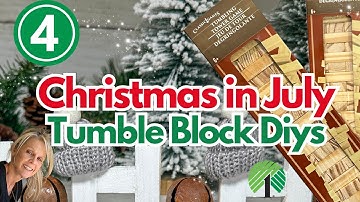 4 *Nieuwe* Dollar Tree Tower Block kerst-doe-het-zelf-projecten die iedereen zal kopiëren