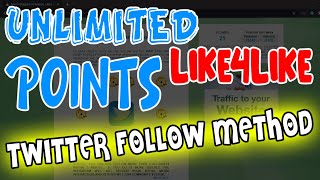 TWITTER FOLLOW | HOW TO GET UNLIMITED POINTS IN LIKE4LIKE | 2021 | 1000% WORKING screenshot 2