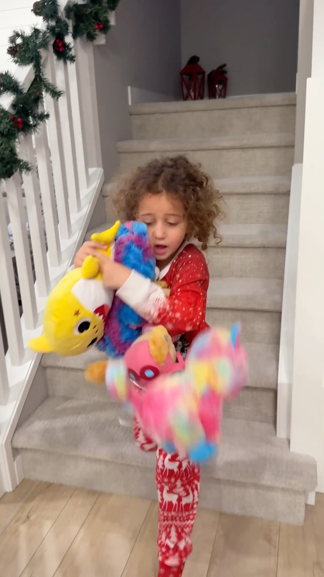 Sierra teaches Rhia safety rules - she helped her to organize her stuffed toys