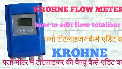 krohne flow meter totaliser kaise edit, how to edit flow totaliser