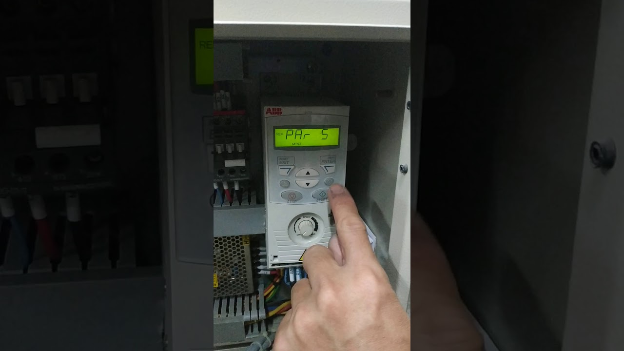 Setting motor speed on ABB inverter