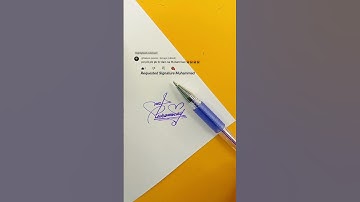Muhammad Signature Design | How To Sign The Letter M #shorts