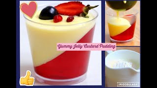 Jello Custard Pudding Without Oven in 3 minutes