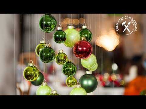 Albero Di Natale Con Fotografie Appese.Albero Di Natale Fai Da Te Sospeso Con Palline Youtube