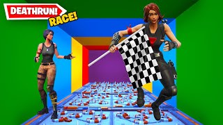 Duo Default Deathrun *RACE* 50 LEVELS! (Fortnite Creative)