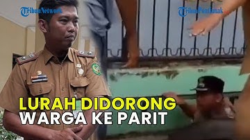 KRONOLOGI LURAH DI MEDAN DIDORONG WARGA HINGGA JATUH KE PARIT SAAT TERTIBKAN POLISI TIDUR ILEGAL❗