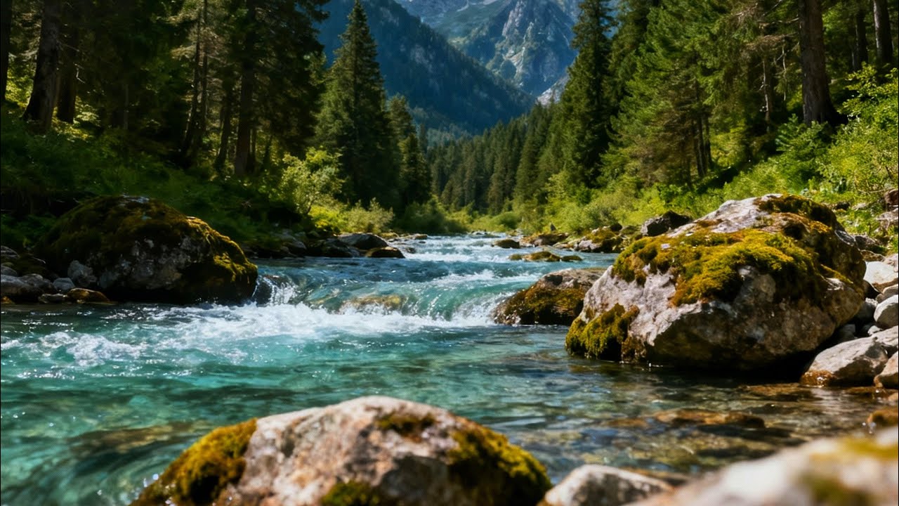 🌊 Emotional River Stream | Cozy Dark Ambience for Relaxation, Study & Peace