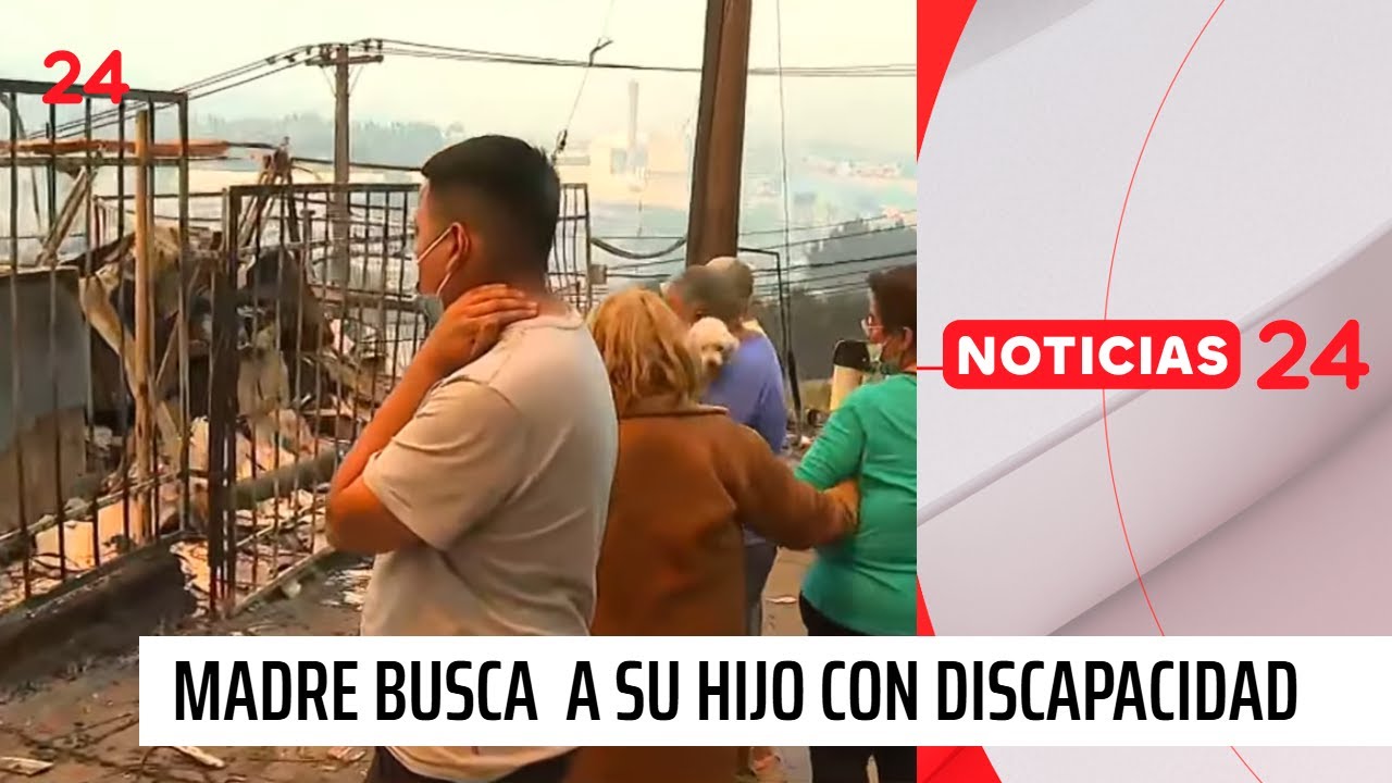 Dramático llamado: Madre busca a su hijo con discapacidad tras incendio forestal en Penco