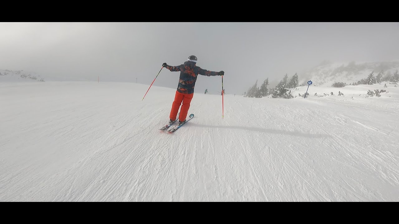 Winter Alpine Skiing with Cheerful & Chill Music