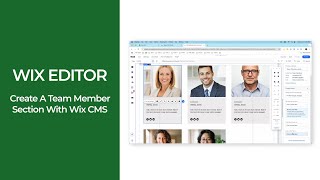 Wix CMS | Create A Dynamic Team Members Section | Wix Editor
