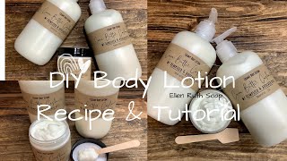 DIY 🎁  Simple & Easy Body Lotion Recipe + How to Calculate Fragrance Oil Load | Ellen Ruth Soap