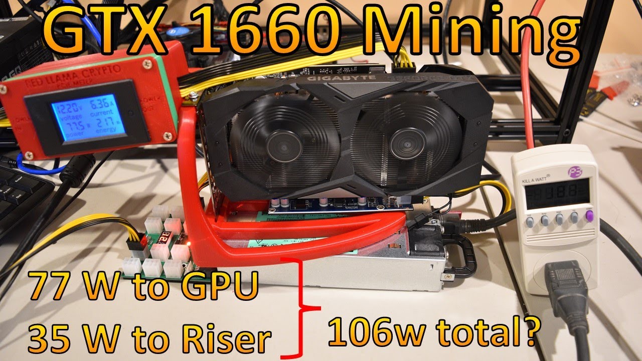 GTX 1660 Ethereum Raven Conflux & Ergo Hashrate and Power Consumption  Testing