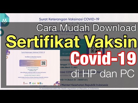 Cara Cetak Download Sertifikat Vaksin |  Surat Keterangan Vaksinasi