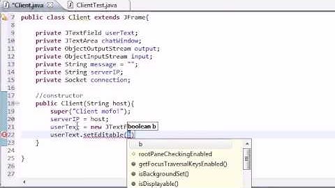 Intermediate Java Tutorial   50   Creating the GUI for the Client