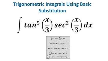 Indefinite Trig Integral with Powers of Secant and Tangent Using Basic Substitution