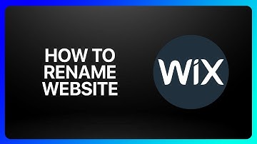 How To Rename Wix Website Tutorial