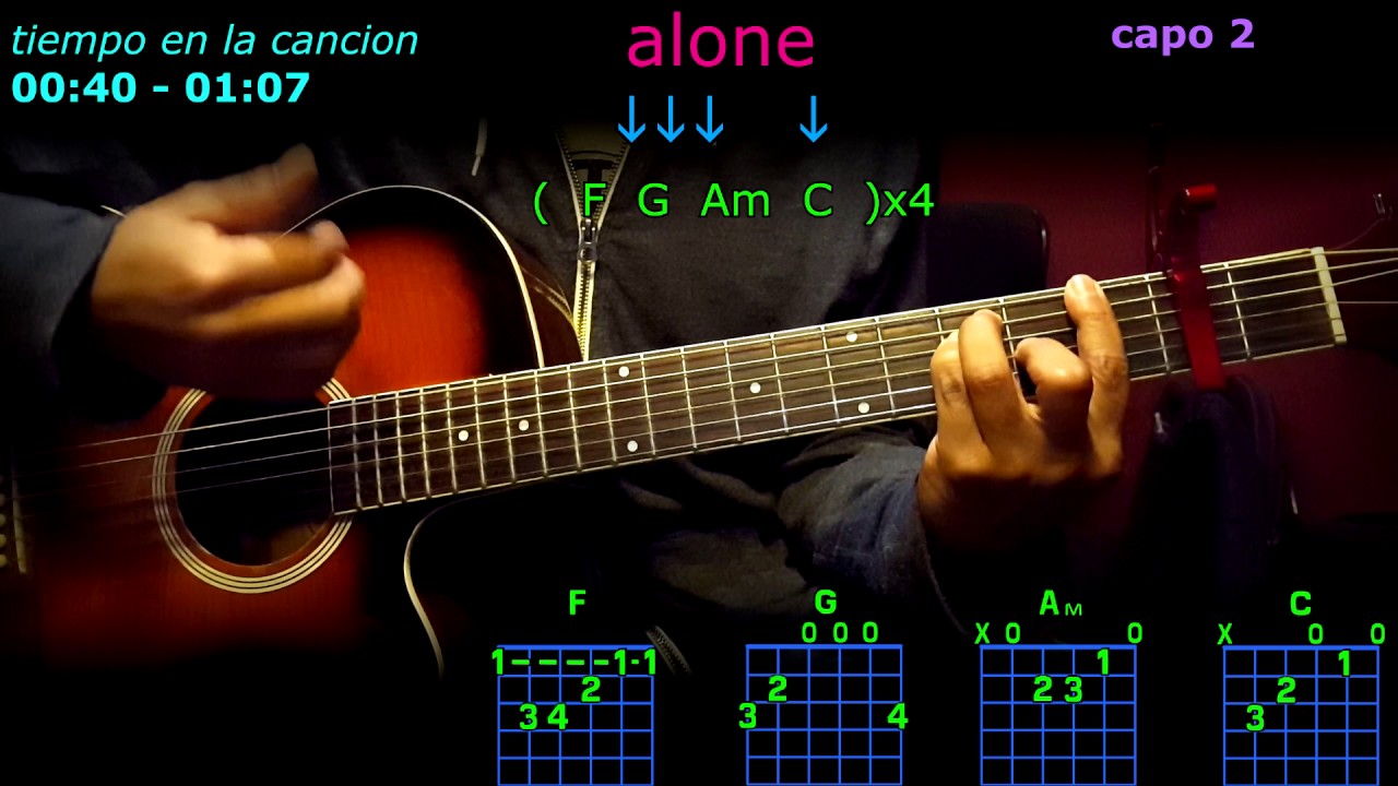 alone marshmellow acordes en guitarra YouTube