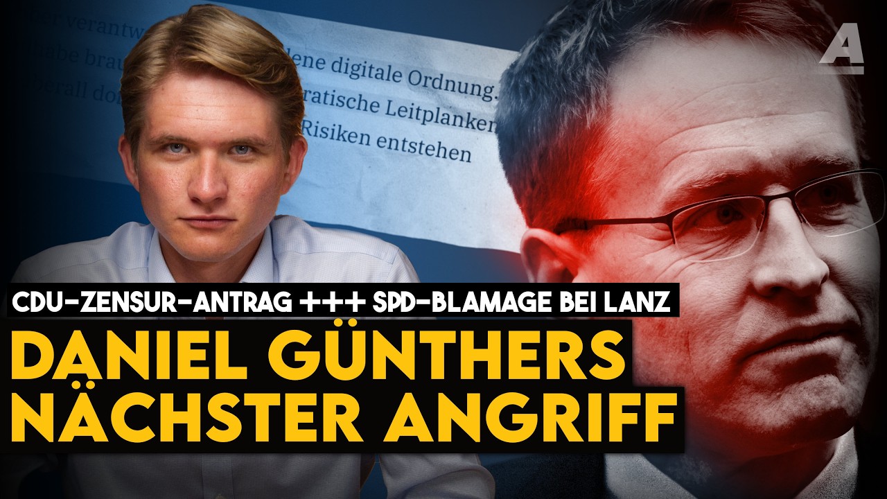 Daniel Günthers Masterplan gegen Meinungsfreiheit +++ Die linke Brandmauer-Lüge