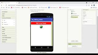 How to make a Talking Panda app on Mit App Inventor. screenshot 2