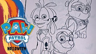 Chase, Marshall & Rubble Coloring Page| Paw Patrol Halloween Coloring Page| YES Toys