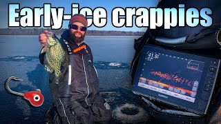 Early-ice basin crappies (Catch + Cook)
