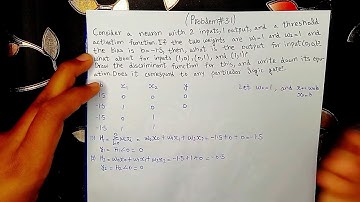 Machine Learning_An Algorithm | Chapter#03 | Problem#3.1 | The Perceptron | Stephen Marsland