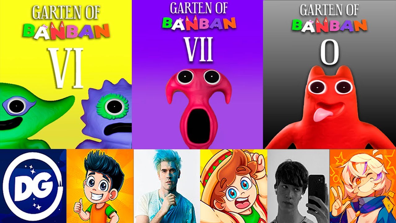 MEJORES MOMENTOS de YOUTUBERS FAMOSOS en GARTEN of BANBAN Parte 2