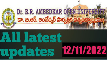 All latest updates on doctor br ambedkar open University #braoulatestupdates