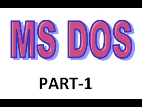 MS DOS part 1 IN BENGALI.