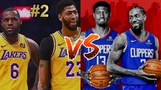 LeBron James and Anthony Davis VS Kawhi Leonard and Paul George - PART 2