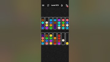 Ball Sort Color Water Puzzle Solution Level 973