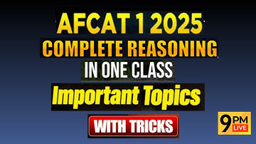 AFCAT 1 2025 I Complete Reasoning in One Session I 4000+ Questions Revision & Practice #sharadmudgal