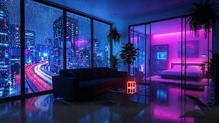 Shibuya After Dark – Lofi Rain, Rainy Neon Skyline Quiet Night Stress Relief | 4K