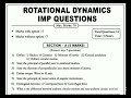 Rotational Dynamics Important Question 🔥 Physics🚀 in 16sec.....