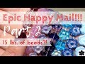 EPIC SUBSCRIBER MAIL UNBOXING Pt. 2!!! | 15 lbs. of Czech Beads - Leaves, Gemstones and MORE!