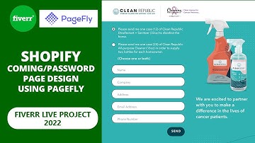 How to Design a Shopify Coming Soon / Password Page Using Pagefly | Fiverr Live Proejct 2022