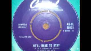 Jeanne Black      He'll Have To Stay 1960 CAPITOL 15131 answer song chords