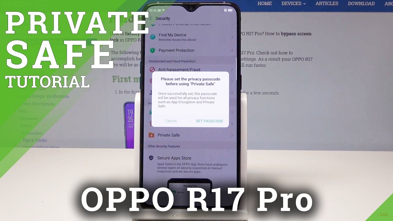 How to Use Private Safe in OPPO R17 Pro