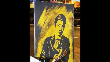 vẽ tranh kim tuyến trình diễn chân dung bản demo show 5-8-2023 Đà Lạt - Nguyễn Tiến Pinting art