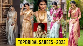 Letest Bridal Sarees Collection 2023 | Wedding Sarees Collection | South Indian Bridal Saree Design screenshot 4