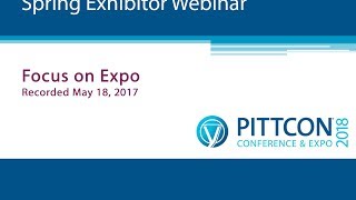 Pittcon 2018 Exhibitor Webinar - Expo screenshot 5