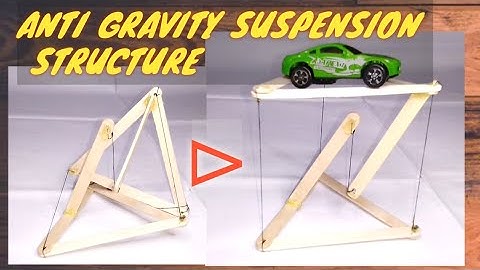 HOW TO MAKE AN ANTI GRAVITY SUSPENSION STRUCTURE USING POPSICLE STICK / TENSEGRITY / DO IT YOURSELF
